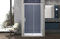 Box doccia a nicchia 115 cm porta scorrevole apertura laterale H195 cm ALBA Cromato