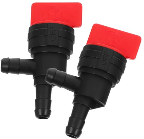 Abaodam 2stücke Kraftstoffabsperrventil Gas Shut off Valve Für Rasenmäher Und Gartengeräte Robustes Abs Material Kompatibel Mit Kleinen Motoren Schützt Vergaser Vor Schäden
