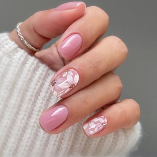JMEOWIO Flower Semi Cured Gel Strips Wraps Nail Art Sticker