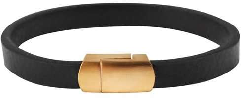 Akzent Armband Unisex - Premium Armband Unisex in Gold aus Leder, 100% Wasserfest & Hautverträglich