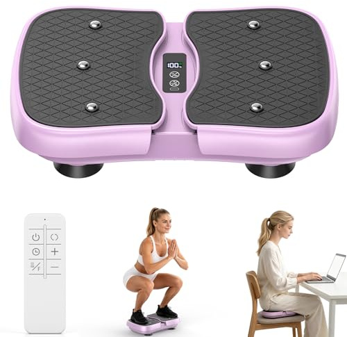 Mini Plateforme Vibrante avec Fonction de Chauffage, 6 Modes, Écran Tactile