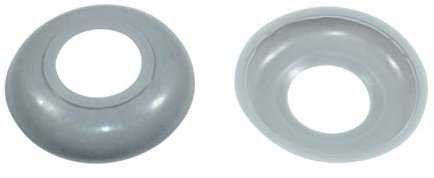 SN-TEC Abdeck Rosetten Rund für Geländer | Rohre | Heizungen usw. Schwarz/Weiß/Grau, Durchmesser wählbar ! (10 Stück) (Aussen 57mm / Innen 26mm, Grau)