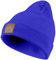 Warme Damen Beanie Mütze | Herren Mütze mit Leatherpatch | Strickmütze Wintermütze | für Frauen Männer Unisex | Cuffed Hats Weich & Warm royal