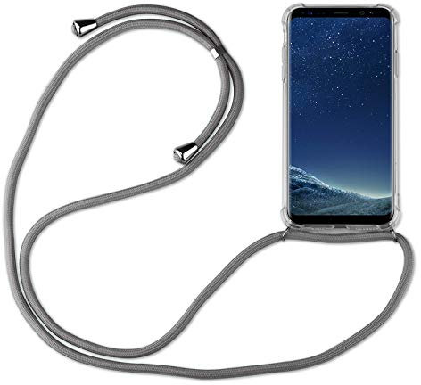 Hülle Kompatibel mit Samsung Galaxy S8 | Handykette Smartphone Halskette Hülle mit Band | Handyhülle mit Kordel zum Umhängen Kompatibel für Galaxy S8 | Grau