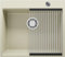 Lavello da Cucina Beige 58x50cm, Lavandino da Cucina a 1 vasca + Sifone Classico + Accessori, Lavabo da Cucina Incasso al mobile 60cm - Oslo Top di Primagran