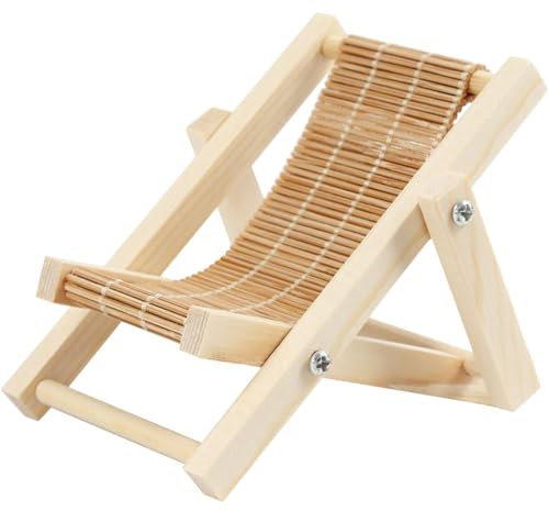 Miniatur-Liegestuhl aus Holz – 9,5 x 7,5 cm – 1 Stück