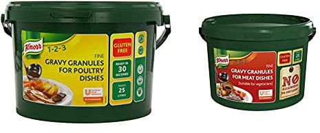 Knorr Gluten Free Gravy Granules for Poultry Dishes, 25 Litres & Gluten Free Gravy Granules for Meat Dishes, 25 Litres