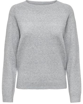 ONLY Damen Pullover Strickpullover ONLRICA Life 15204279,Light Grey Melange,XS