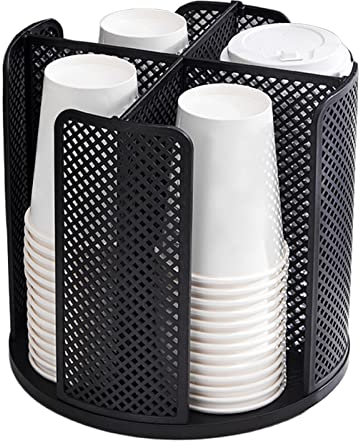 JINGLING Porte-gobelets en Carton à 4 Compartiments - gobelets en Carton - Support pour Tasse à café - Couvercle en Plastique - pour café, Magasin, Maison, Bureau, fête, Buffet
