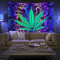 Lsimeru Schwarzlicht Wandteppich Psychedelic Weed Wandbehang Wandtuch Trippy Illusion UV Aktiv Abstrakte Kunst Wandtücher Wanddeko Tapisserie Tapestry,230x150