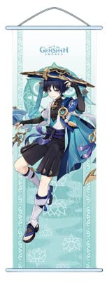1PC Genshin Impact Hängende Malerei Seide Tuch Poster Gravierte Scroll Animation Peripherie für Spieleliebhaber (Wanerer)
