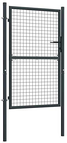 Keketa Homgoday Mesh-Gartentor Verzinkter Stahl 100 x 250 cm Grau Model145775