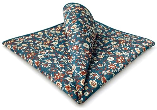 S&W SHLAX&WING Einstecktuch mit Blumenmuster für Herren Mehrfarbig Algengrün für die Hochzeit