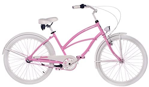 Plumbike La Donna Fahrrad Damen 26 Zoll Fahrrad Mädchen - 145-185cm 3-Gang oder 7-Gang Stadtfahrrad Citybike Damen Cityräder Frauen Fahrrad mit Dicken Reifen Mädchen Fahrrad 26 Zoll