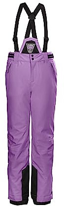 killtec Mädchen Skihose/Funktionshose mit abzippbarem Latz, Schneefang und Kantenschutz KSW 77 GRLS SKI PNTS, hellorchidee, 152, 37258-000
