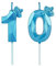 Geburtstagskerzen Zahlen 10 mit Krone，3D Kerzen Geburtstag für Kuchen geburtstagsdeko, Geburtstag Kerzen Zahlen, Geburtstagskerzen Kinder für Partys, Hochzeiten, Firmenfeiern, Jubiläen (Blau, #10)