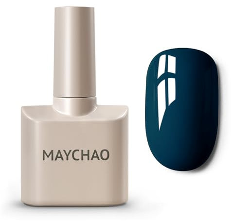 MAYCHAO 15ML Gel Nail Polish, Green Blue Gel Nail Polish, Soak Off UV LED Gel Polish Nail Art Starter Manicure Salon DIY at Home, 0.5 OZ