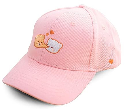 Milkmochabear Rosa und Schwarz Kappe - Unisex Erwachsene Schnalle Hut Einheitsgröße Verstellbare Kappe für Damen und Herren, Pink, Einheitsgr��e