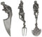 Ensemble D'argenterie en Forme de Squelette, Ensembles de Couverts Squelettiques D'Halloween en Alliage de Zinc, Fourchette, Cuillère et Couteau Robustes, Vaisselle de Crâne