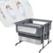 3-in-1 Babybett,Babywiege, Stubenwagen für Zwillinge, Beistellbett, Nachtbett für Babys, Nachtbett, höhenverstellbares, 6 verstellbare Höhen,tragbares Kinderbett mit Rädern und Airflow-Mesh ( Color :