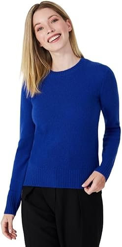 Style & Republic Kaschmir Pullover-Damen elegant aus 100% Cashmere - Dein kuscheliger Premium Strickpullover für stilvolle Herbst- & Winter-Momente - Skydiver M