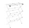 Tendedero Plegable Vertical y Extensible de 43 a 75 cm. 6 Niveles 11 Barras, Ligero, Robusto y Estable, metálico. Gran Capacidad de Ropa. Ahorra Espacio. Interior y Exterior. Blanco.