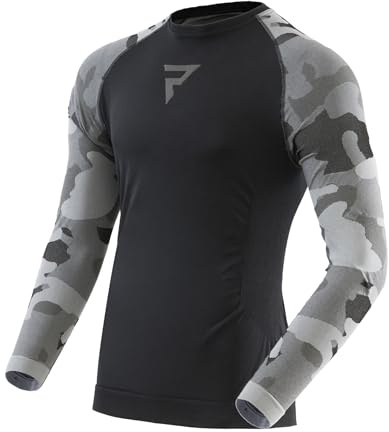 REBELHORN Freeze II Thermo Jersey Herren | Langarm | Kühlende Thermounterwäsche | Feuchtigkeitsableitung | Atmungsaktiv | Kompressionszonen | Thermomotorradkleidung