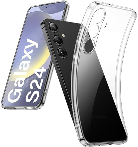 DOSMUNG Transparent Hülle für Samsung Galaxy S24 (6.2), Upgrade Ultra Dünn Minimalistische Silikonhülle Weiche Case Stoßfeste Kratzfestigkeit Handyhülle für Samsung Galaxy S24, Durchsichtig