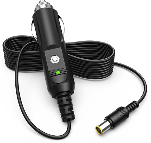 Cargador para Jackery Portable Power Station Explorer 1000, 300, 500, 880, 550, 290, 240, 160, E160, E240, E300, E500, E550, E880, E1000, con cable de carga de 6.6 pies, 12V-22 V Cargador de coche de