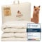 HANSA-FARM | Baby Alpaka Bio-Bettdecke 155 x 220 cm (Füllung 1.700g) - Herbst Winter warm - atmungsaktiv und temperaturausgleichend - Große Aufbewahrungstasche