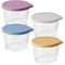 Eidoct Glass Jar with Lid Leakproof Overnight Oats Container, Yogurt Jars, Oatmeal Salad Jars, for Cereals Milk Fruit Condiment Dressing Sauce Snacks Juice (4-Pack 280ml)