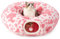 COZY KISS Katzentunnel, Rund Katzenbett mit Rascheltunnel, Faltbar Katzen Donut Katzentunnel Große Katzen, Indoor Spieltunnel XXL für Kleintiere (Rosa & Weiß, 85 D)