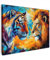 MuchoWow© Leinwand 40x30 cm Deko Schlafzimmer Aesthetic Leinwandbilder Wohnzimmer Gemälde Foto Geschenk Living Room Decoration Tiere - Kunst - Löwe - Tiger