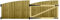 Premier Garden Supplies Made to Measure Feather Edge Fully Framed Arch Top Driveway Gates Made for Measurements Height <3ft (90cm) x Width: 244cm - 274cm +600mm Hinge Ring Latch Kit