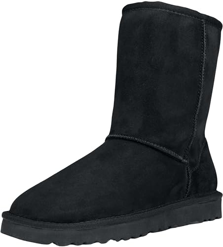 Ava Mia AMWB2401 Damen Fellstiefel gefüttert mit echter Wolle Winterstiefel Winterschuhe Echtleder Leder Stiefel Damenstiefel wasserabweisend