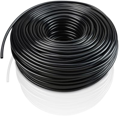 20M Micro Irrigation Tube, I.D 3mm/O.D 5mm Micro Garden Irrigation Supply Drip Pipe Watering Tubing Hose Drip Irrigation Line Dripper System Water Pipe Drip Emitters for Garden Irrigation System