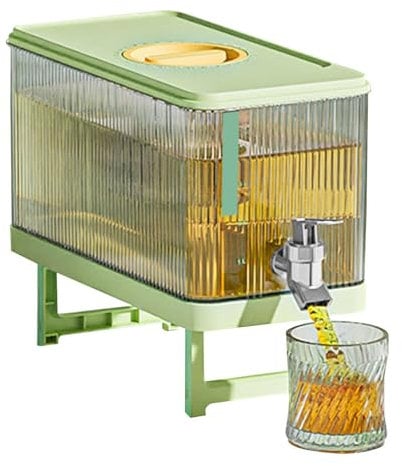 Dispensador de almacenamiento de agua, recipiente de bebidas premium, hervidor frío, dispensador elevado con grifo y filtro, ideal para jugo, té