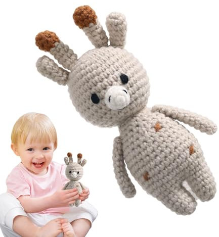 Baby Rassel Häkelholz Rassel Handhäkeltier Rassel Häkeln Beruhigendes Spielzeug Osterkorb Targuilles Plüschtiere Baby Shower für