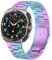 DEALELE Starp Bracelet de rechange en acier inoxydable pour homme et femme, compatible avec Samsung Galaxy Watch 7 Ultra (47 mm), arc-en-ciel
