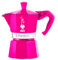 Bialetti Caffettiera Moka Express Dolce Vita Colore Fucsia 3 Tazze 130ml