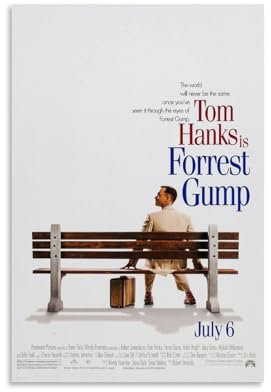 HUEAEHAHE Forrest Gump Movie2 Poster Zimmer dekorative Leinwand Poster ästhetische Poster Druck Wandkunst Dekor Poster 50 x 75 cm (20 x 30 Zoll) ohne Rahmen Stil