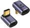 zoerbufan 2 Piezas Adaptador USB C de 90 Grados, Conector USB C Macho a USB 4 Hembra, PD100W de Carga rápida y 8K@60Hz 40Gbit para Steam Deck, Switch, MacBook Pro/Air, Tableta, Teléfono(F)