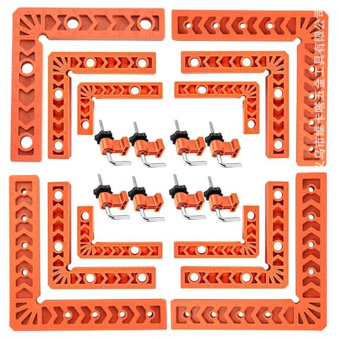 XAGMODSHN 8 Set Corner Clamps for Woodwork 90 Degree Right Angled Clamp for Precise Positioning and Stability for Craft Projects