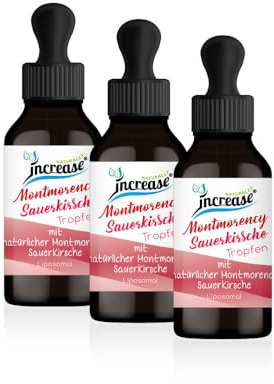 Nimm 3, zahl 2 Aktion Liposomale Montmorency Sauerkirsche Tropfen hochdosiert - (180.000mg in 3 Flaschen) 2000mg Montmorency Sauerkirsche pro Tagesdosis - MCT Öl - Hohe Bioverfügbarkeit