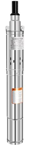 Tiefbrunnenpumpe 250W Edelstahl Tauchpumpe Max. Kopf 80 m Max. Durchfluss 1600L/h Für Brunnen Bewässerung Von Bauernhöfen Tränken Von Nutztieren