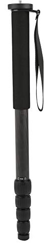 Juqrelith Carbon Fiber Monopod Kamera Stativ, 5 Sektionen, 45 - 165 cm, Leicht und Tragbar - Schnelles Verriegelungssystem, Vielseitig als Wanderstock, Ideal für DSLR Fotografie