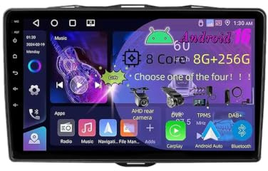 9 Pollici Android 16 Autoradio per Alfa Romeo Giulietta 2015-2018 | Doppio Din con Car Play Telecamera Posteriore Comandi al volante Bluetooth GPS FM Radio WIFI(C1 2+32G)