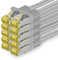 1aTTack.de Câble Réseau Cat7 Cat 7 10 GB/s SFTP - 10x 3,0m - RJ45 Ethernet LAN DSL Routeur Modem - Gris