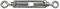 Corderie Italiane 006044895 Tenditori due occhi zincati, M 12-4 pz