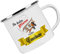 Emaille Tasse mit Rand und Wunschname Die besten Piloten heißen (Wunschname) - Kaffeetasse mit Motiv, Campingtasse bedruckte Emailletasse mit Wunschname